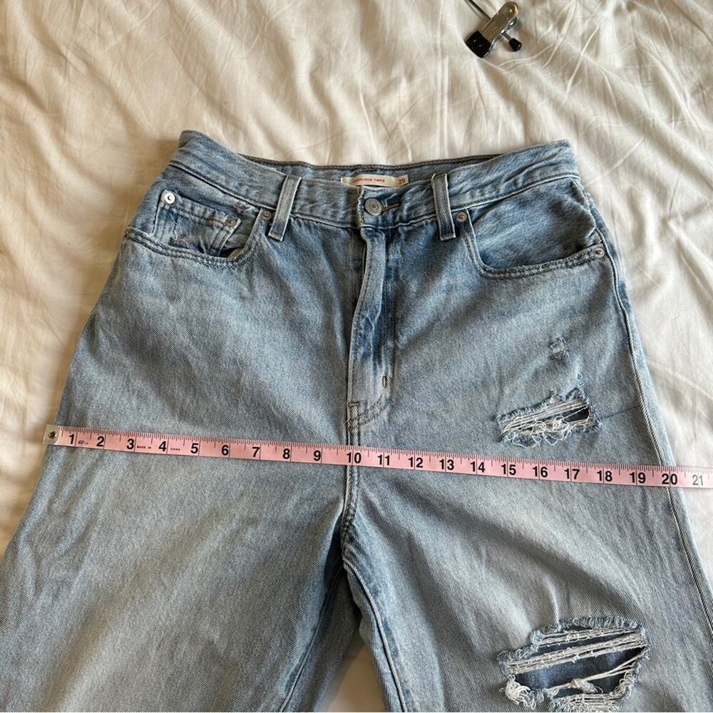 Levi's Premium High Loose Taper Jeans 29 Here To Stay Distressed Light Wash - Picture 11 of 14